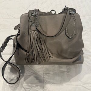 Michael Kors, Gray Leather Crossbody Bag